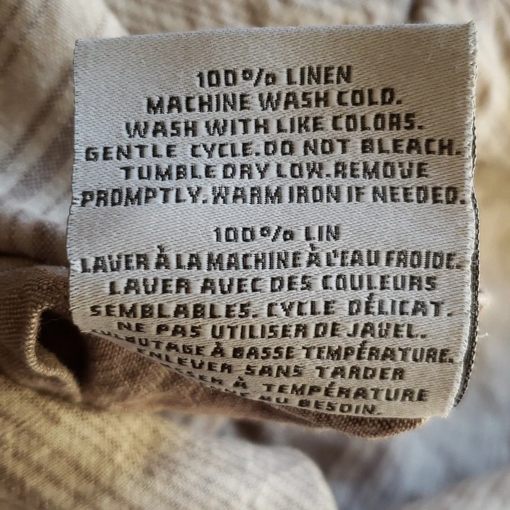 Restoration Hardware Linen Neutral King Size Pillow Shams Set of 2